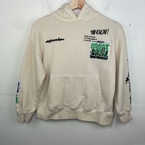 Zara Kids Sweatshirt with Hood graffiti print size 9-10